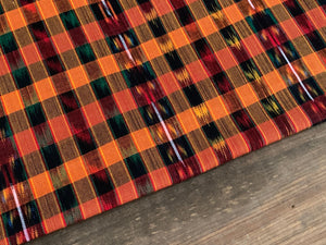 Orchard Plaid Ikat - Handwoven Cotton Fabric | Lightweight (Sold by the Yard)