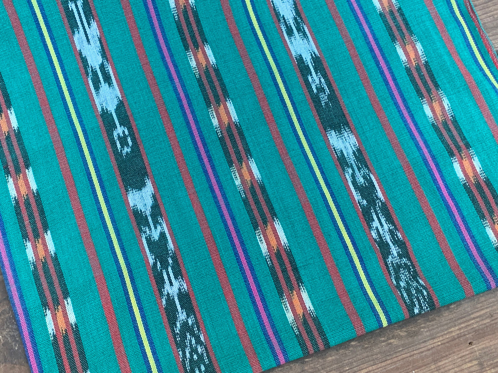 Greenstone Ikat - Handwoven Cotton Fabric | Lightweight (Sold by the Yard)