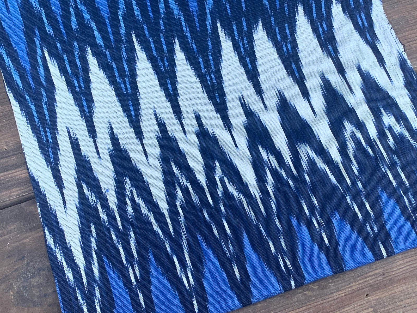 Highland Blue Ikat - Handwoven Cotton Fabric | Lightweight (Sold by the Yard)
