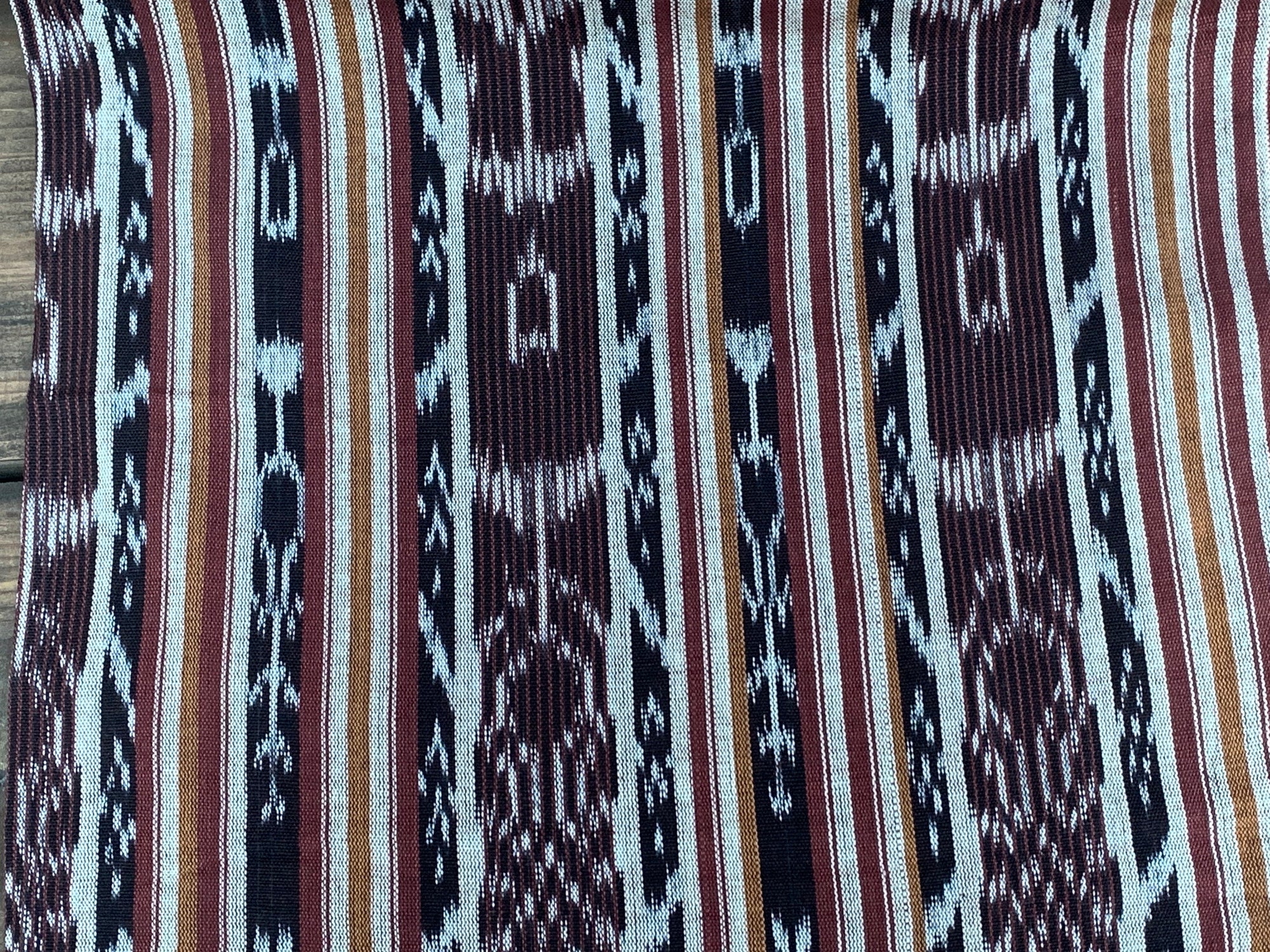 Mocha Loom Ikat - Handwoven Cotton Fabric | Lightweight (Sold by the Yard)