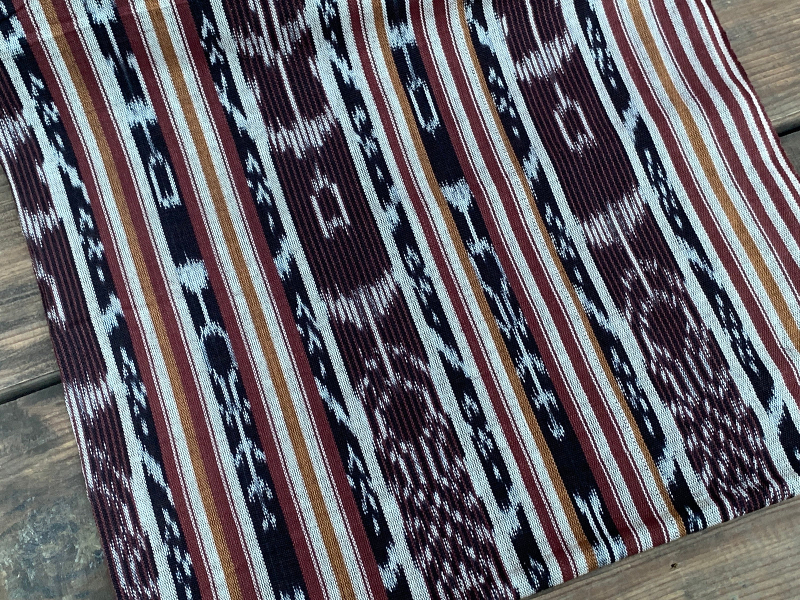 Mocha Loom Ikat - Handwoven Cotton Fabric | Lightweight (Sold by the Yard)
