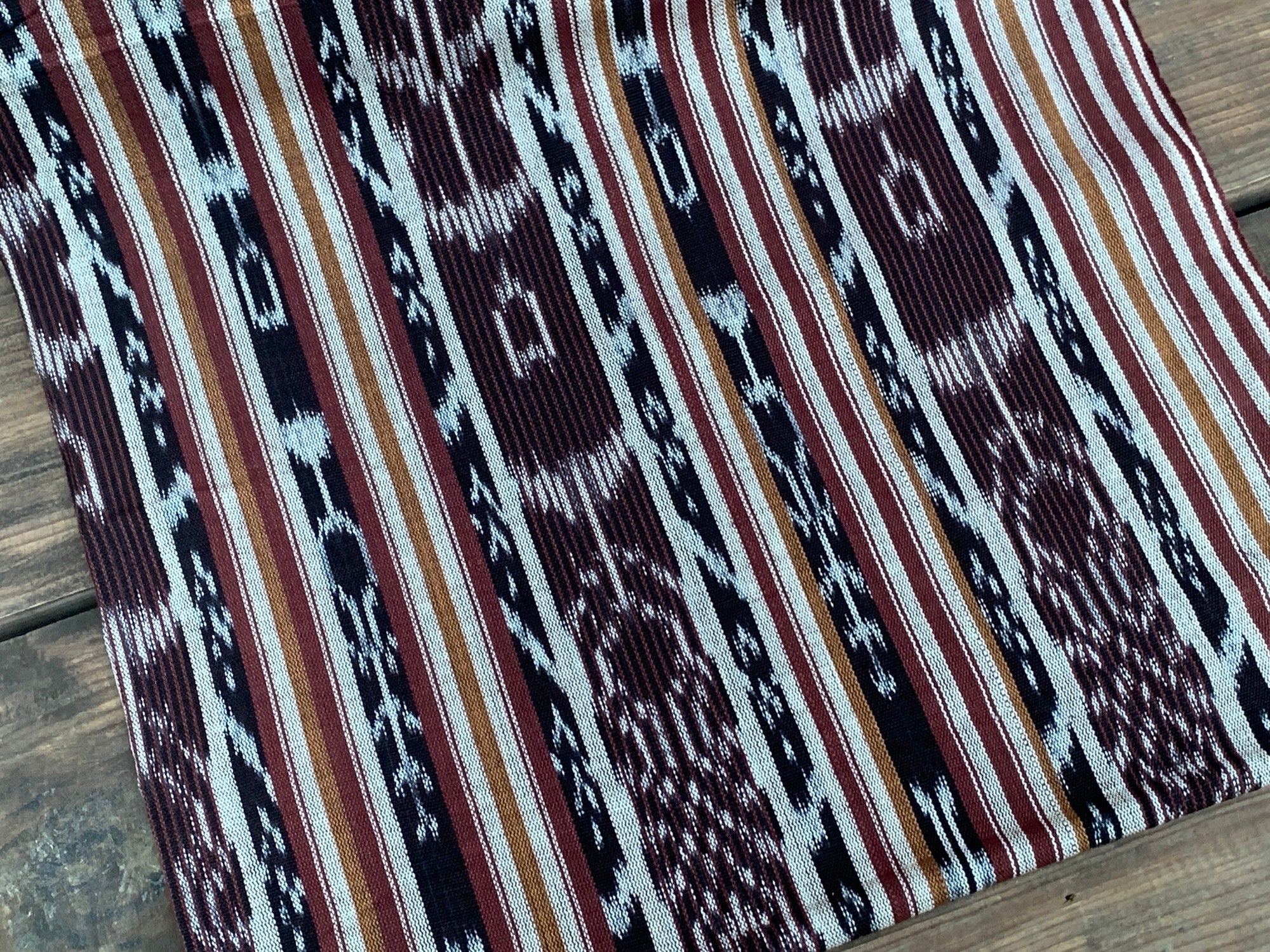 Mocha Loom Ikat - Handwoven Cotton Fabric | Lightweight (Sold by the Yard)
