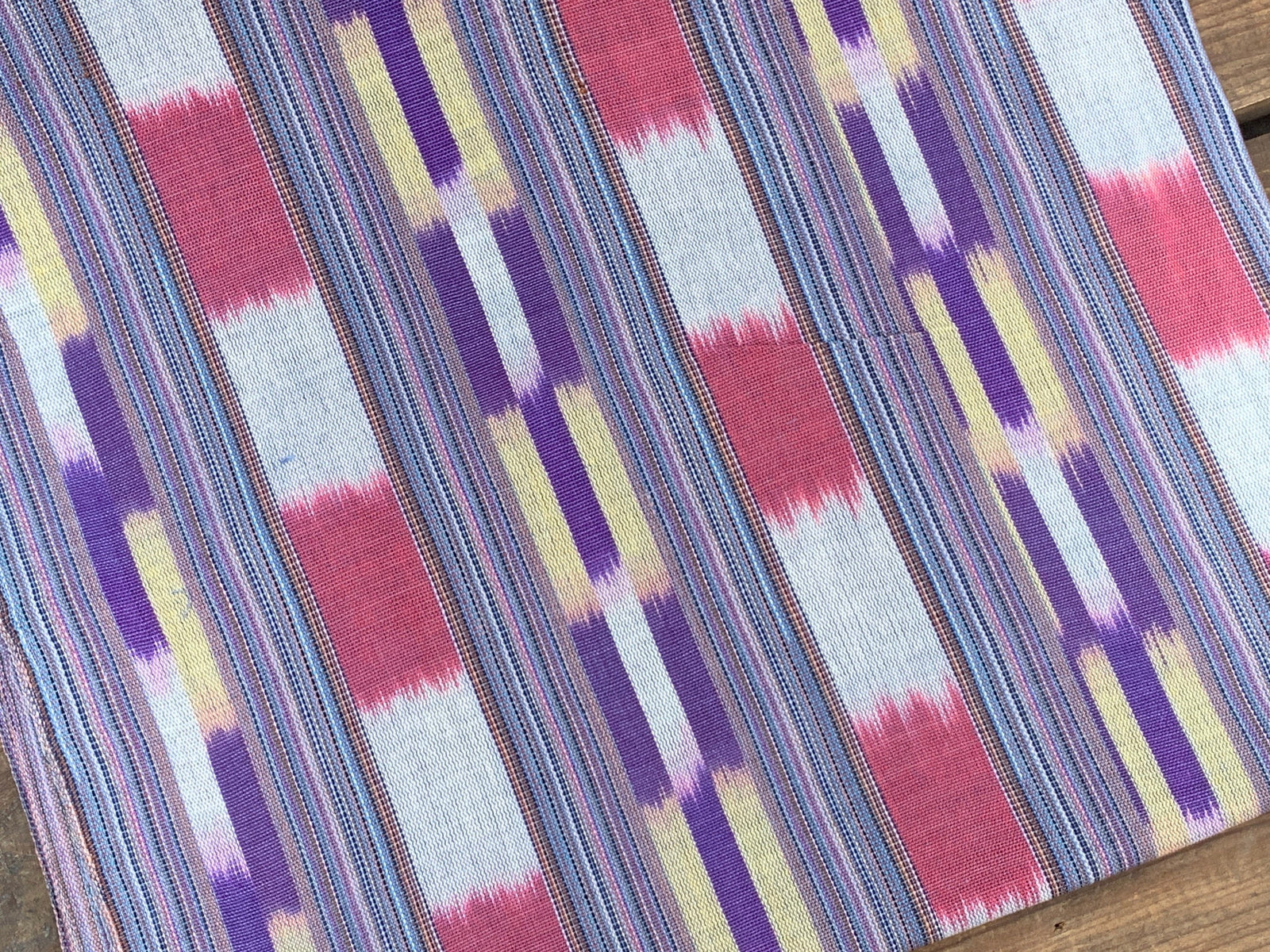 Orchid Prism Ikat - Handwoven Cotton Fabric | Lightweight (Sold by the Yard)