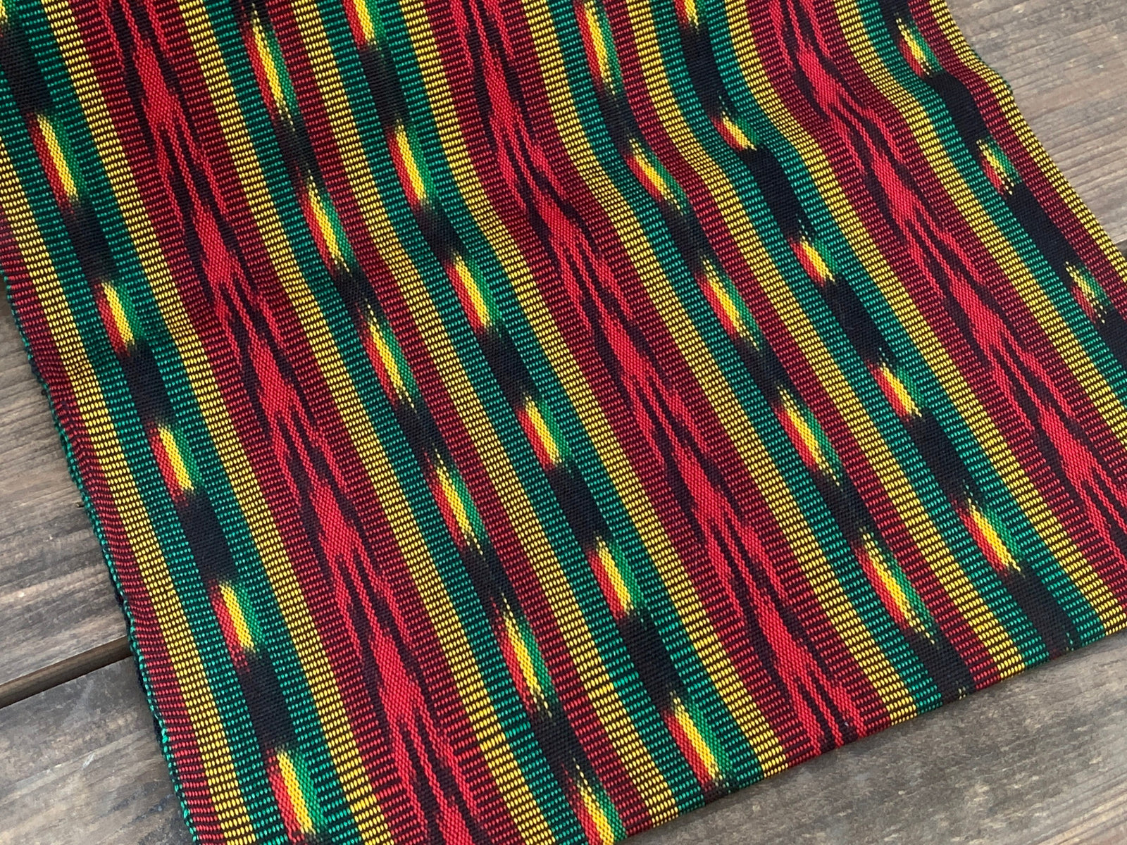 Rasta Rhythm Ikat - Handwoven Cotton Fabric | Lightweight (Sold by the Yard)