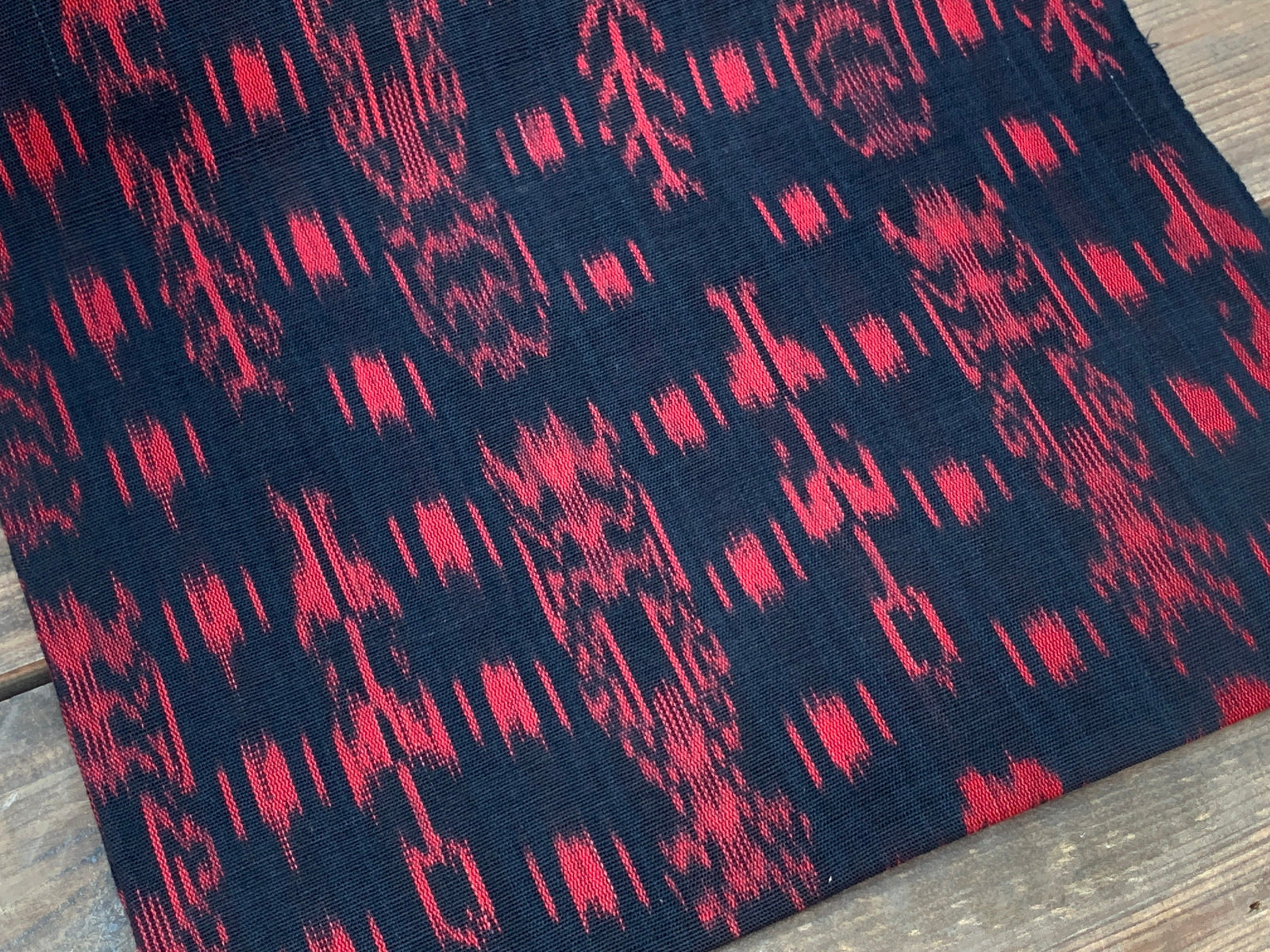 Obsidian Flame Ikat - Handwoven Cotton Fabric | Lightweight (Sold by the Yard)