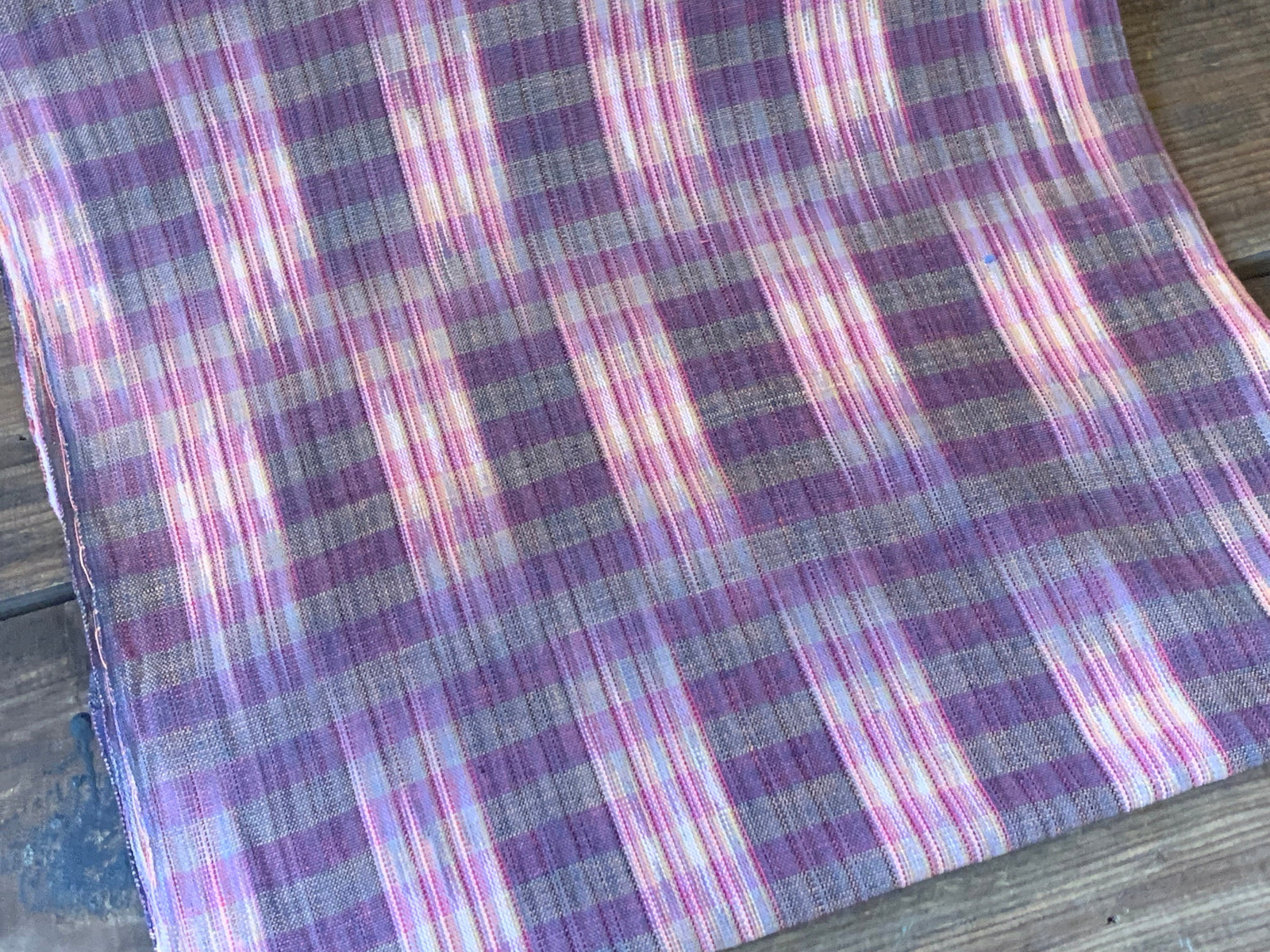 Rose Quartz Ikat - Handwoven Cotton Fabric | Lightweight (Sold by the Yard)