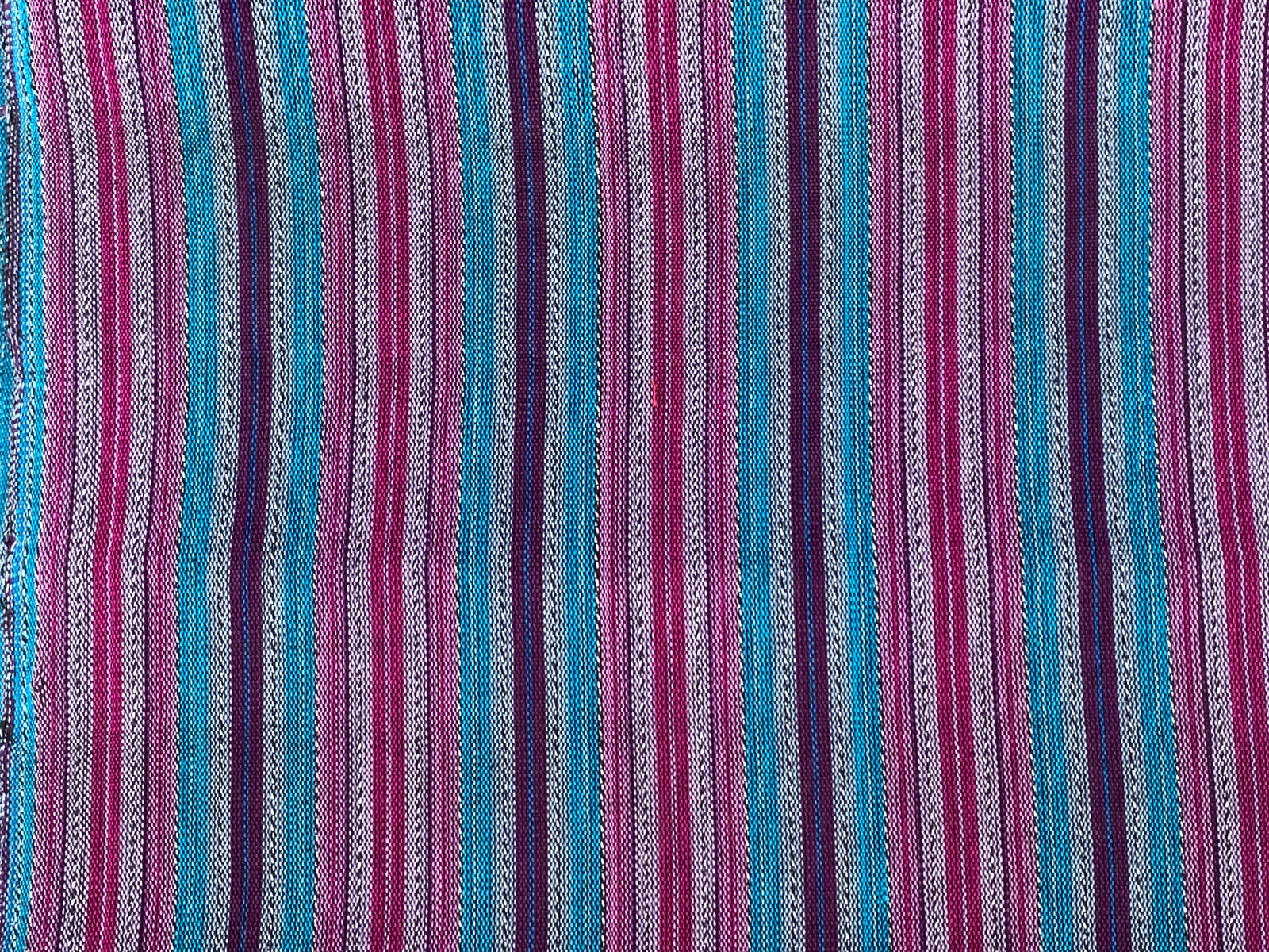 Blueberry Stripe Ikat - Handwoven Cotton Fabric | Lightweight (Sold by the Yard)