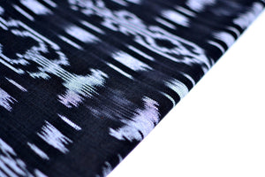 Midnight Thread Ikat - Handwoven Cotton Fabric | Lightweight (Sold by the Yard)