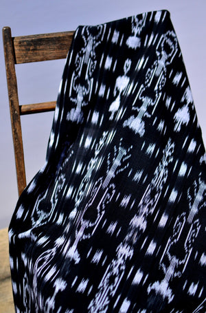 Midnight Thread Ikat - Handwoven Cotton Fabric | Lightweight (Sold by the Yard)