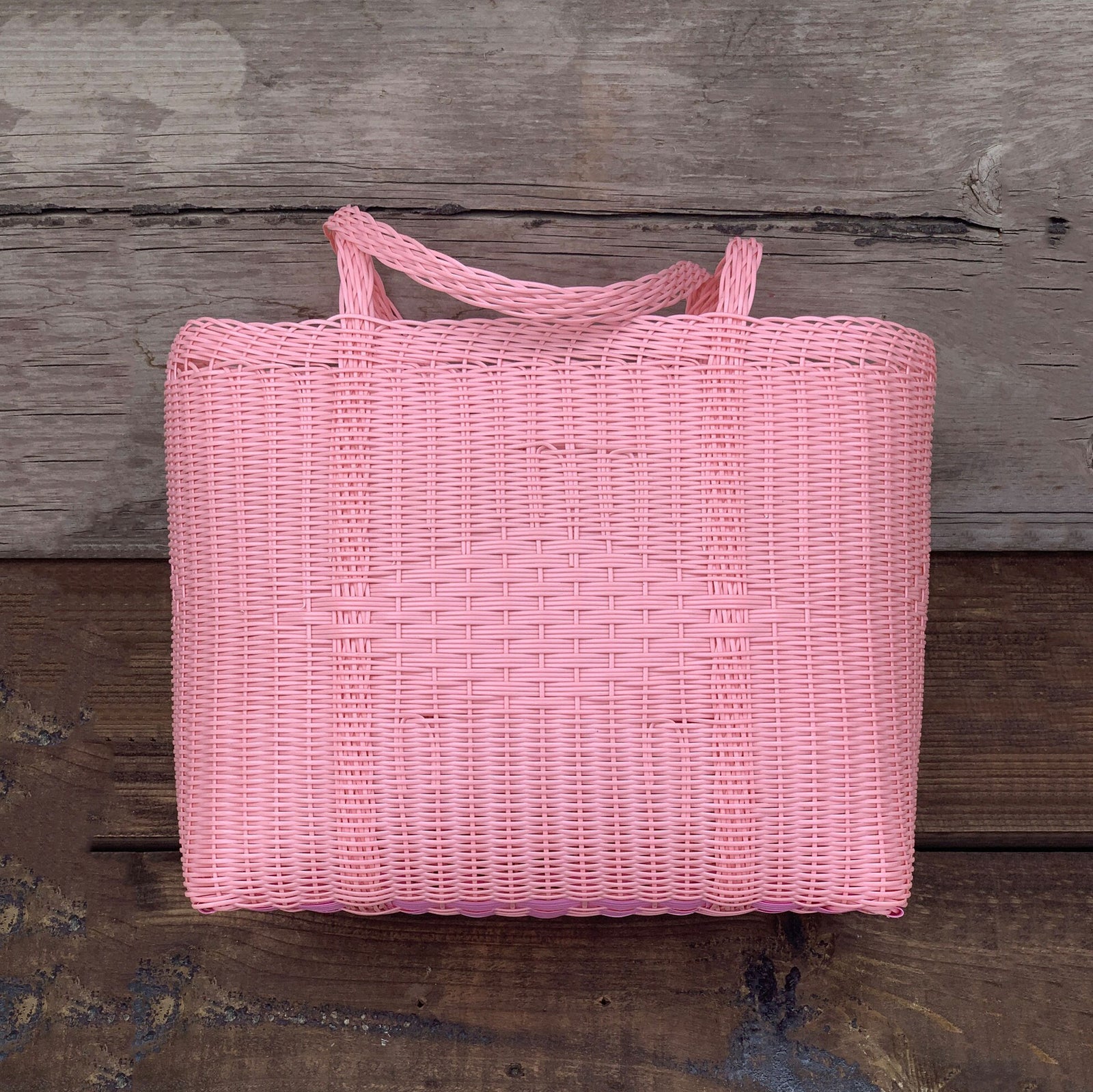 Handmade Guatemalan Woven Tote Bag in Pink, Medium