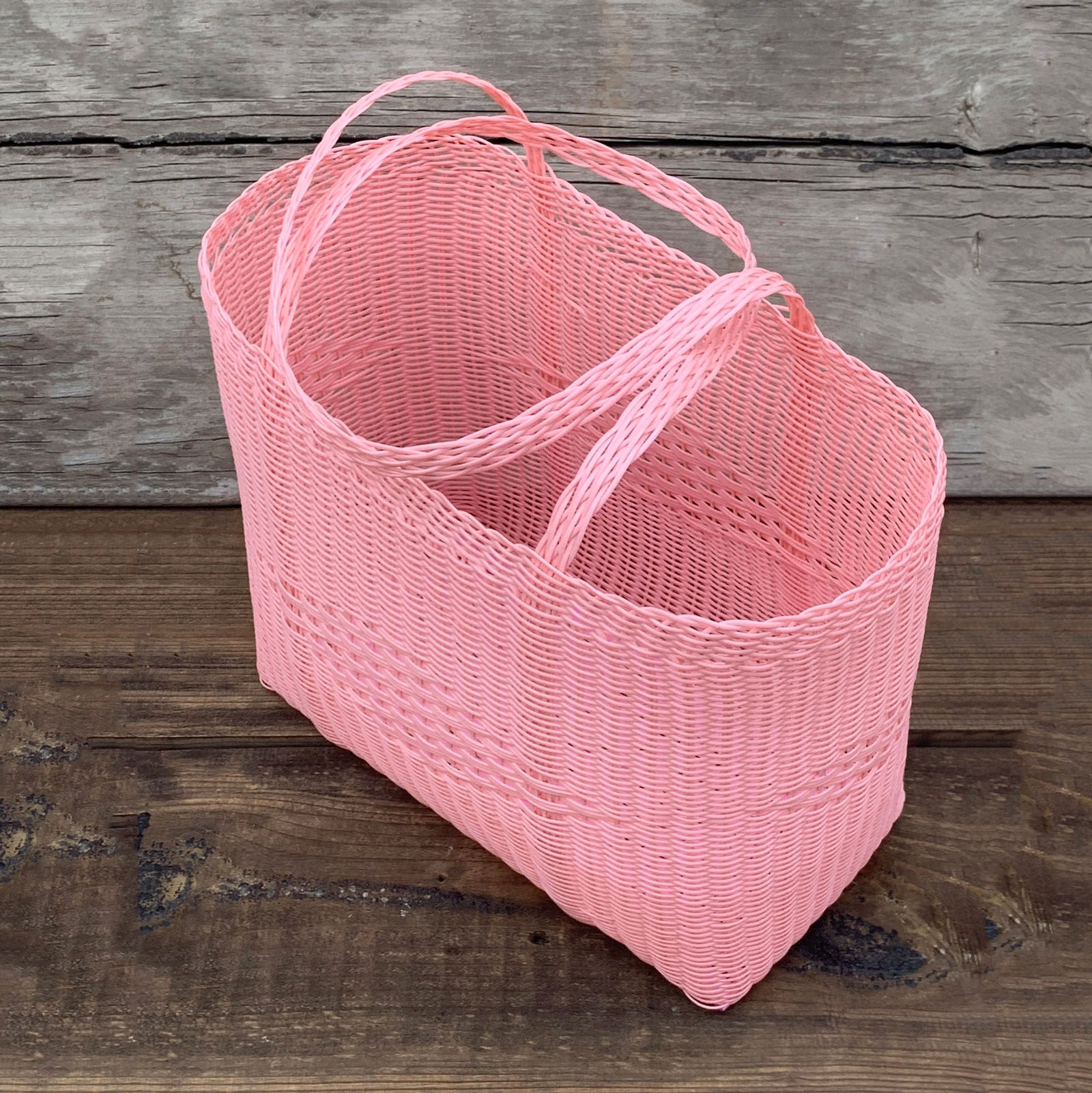 Handmade Guatemalan Woven Tote Bag in Pink, Medium