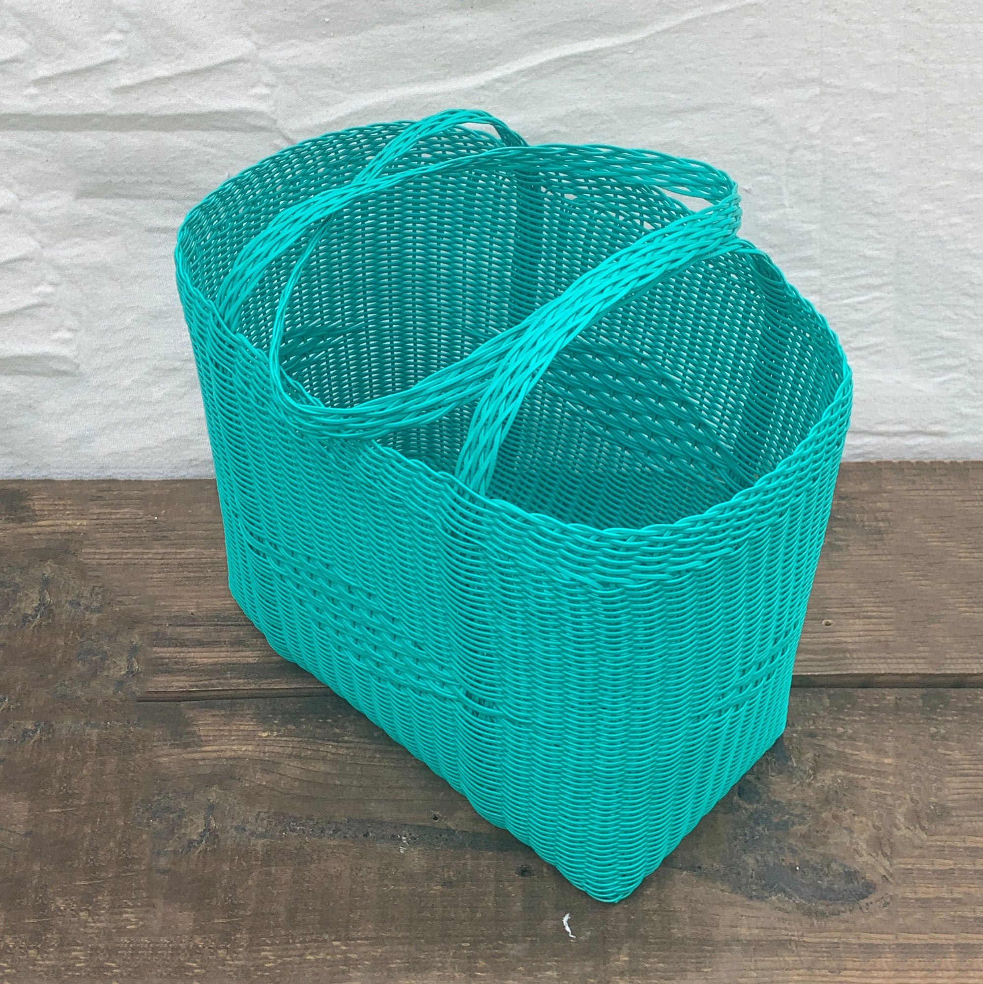 Handmade Guatemalan Woven Tote Bag in Mint, Medium