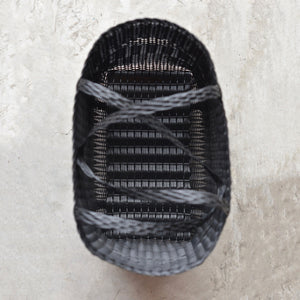 Guatemalan Woven Tote Bag in Black, Medium