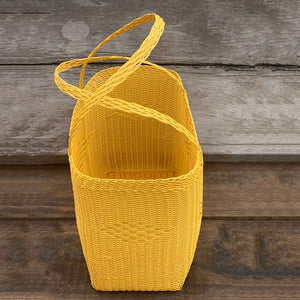 Handmade Guatemalan Woven Tote Bag in Yellow, Medium