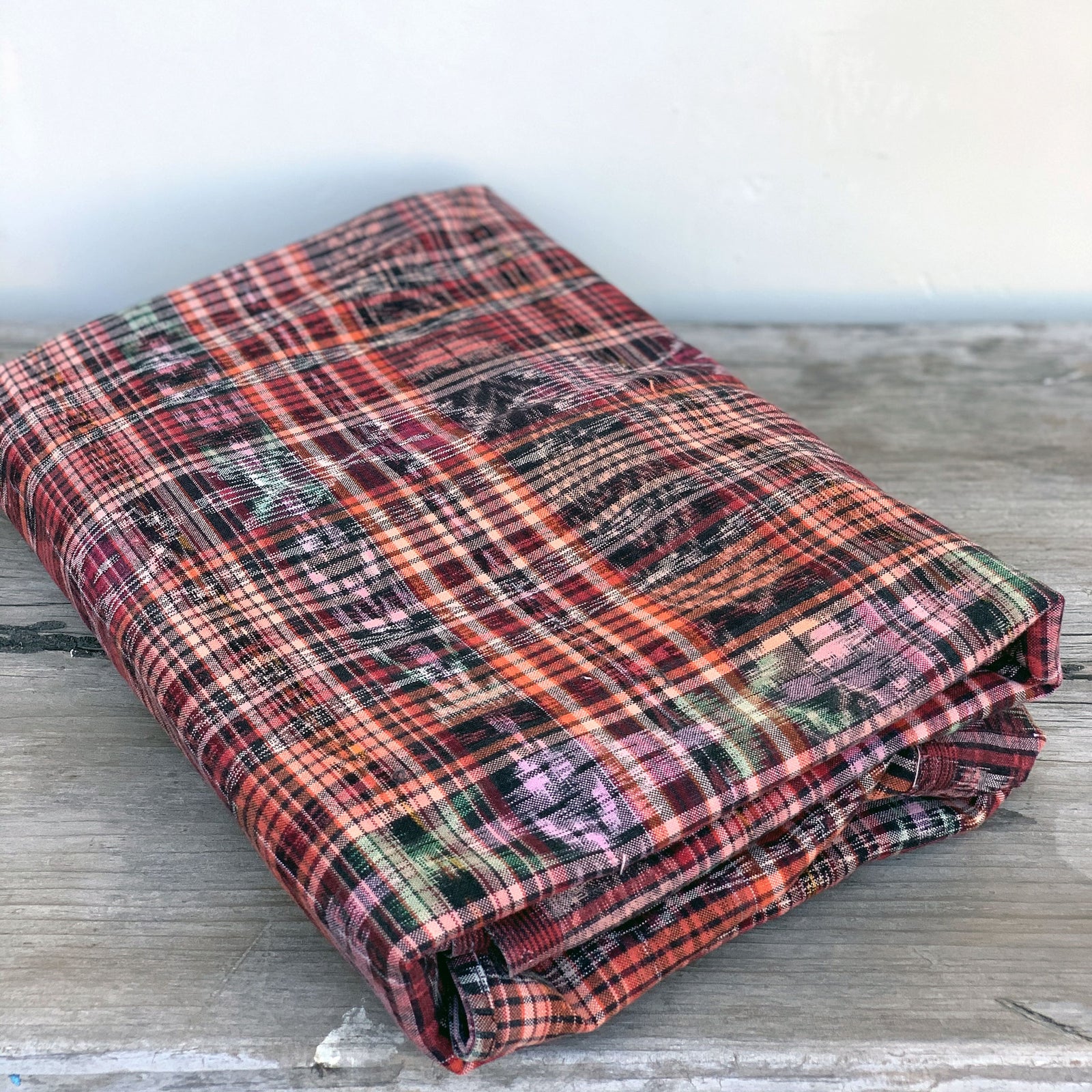 Vintage Handwoven Patterned Fabric from Guatemala – 4.3 Yards