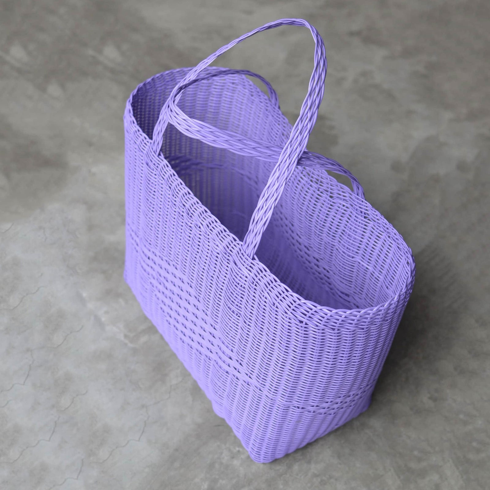Woven Tote Bag in Lilac , Medium
