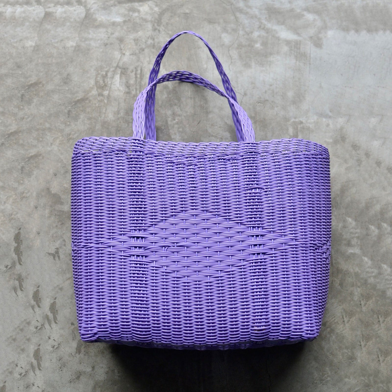 Woven Tote Bag in Lilac , Medium