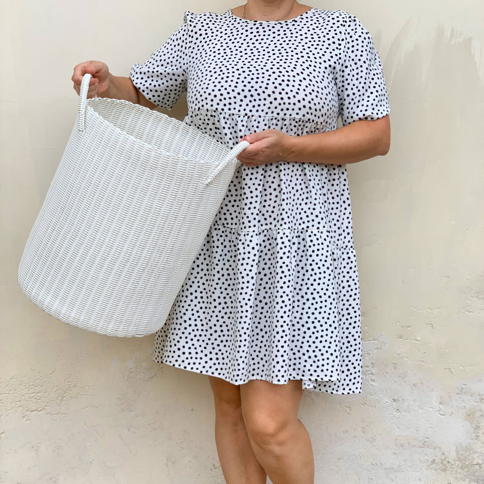 Large Storage Basket White