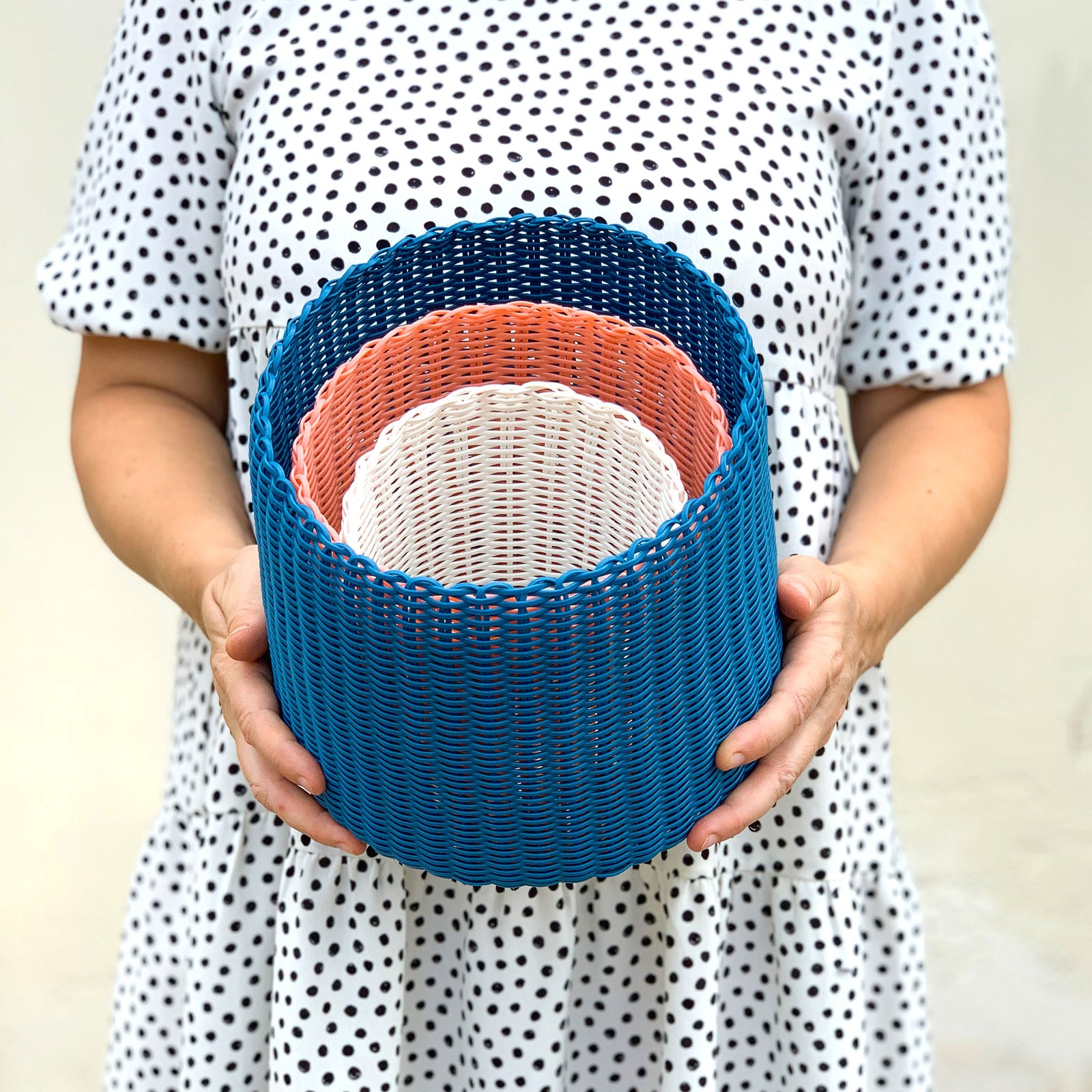 Set of 3 nesting baskets Serenity