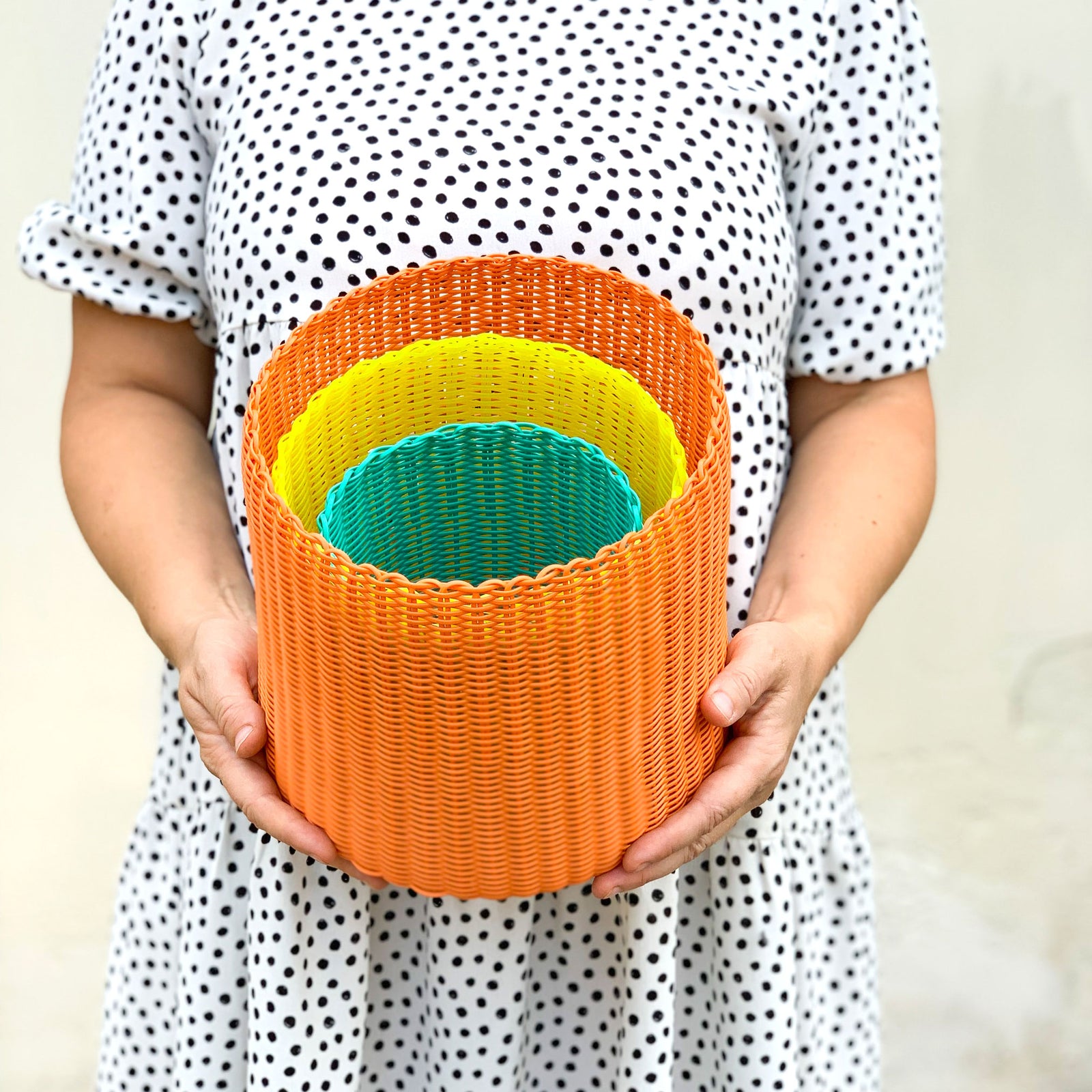 Set of 3 nesting baskets Summer