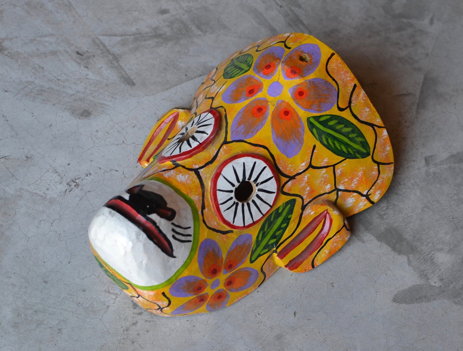 Hand carved monkey mask