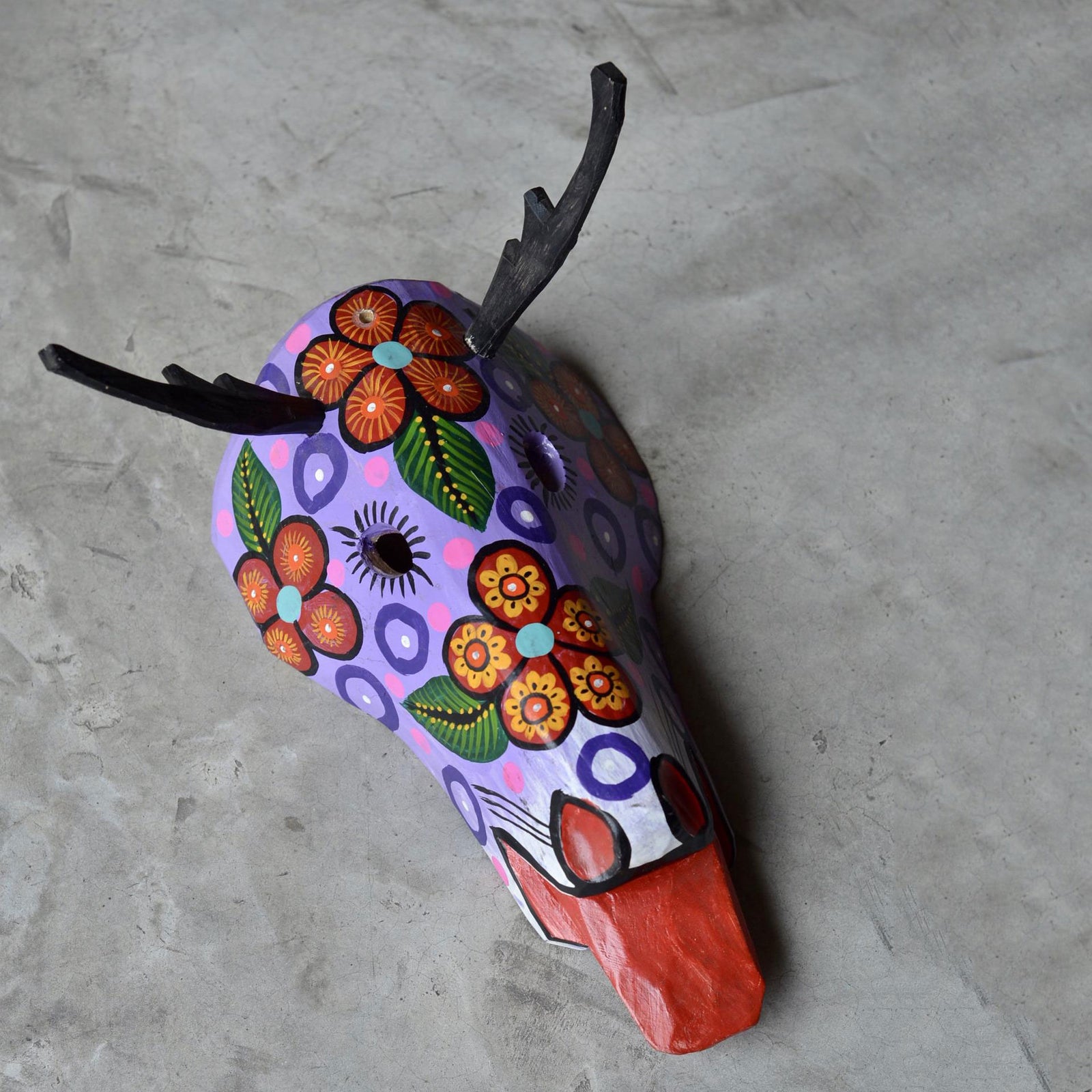 Hand carved deer mask