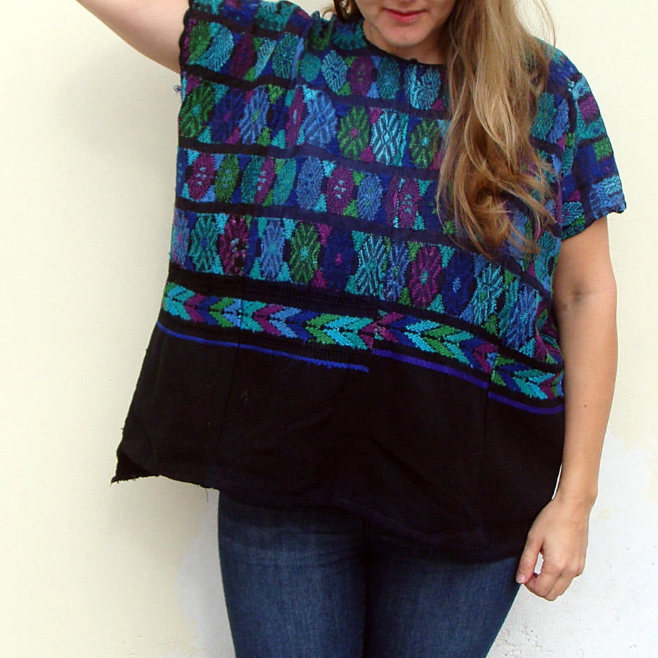 Vintage Guatemalan Handwoven Huipil Blouse