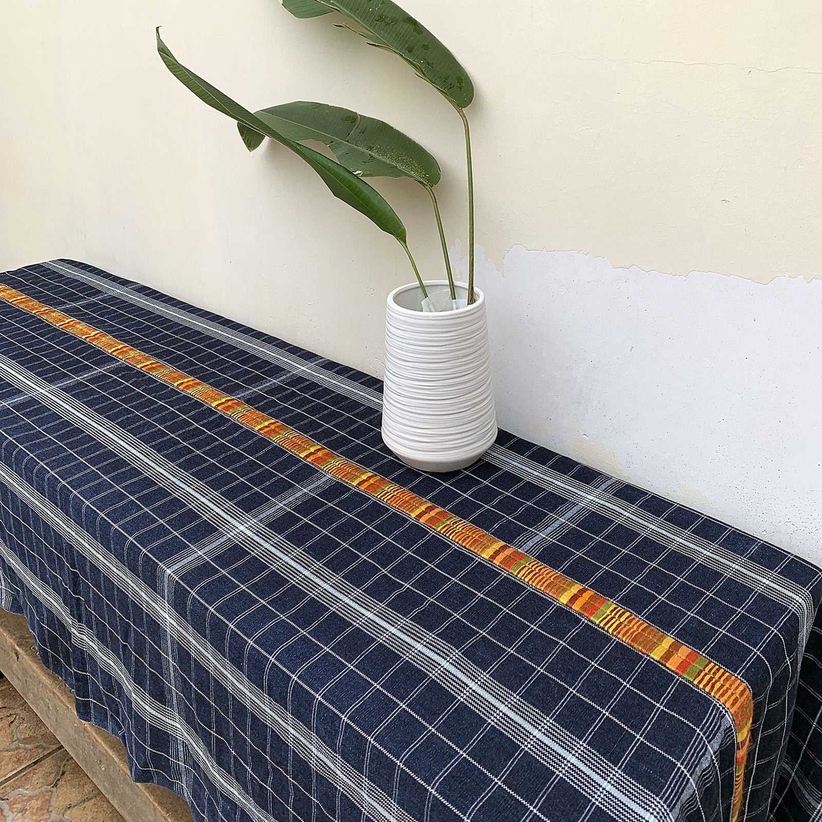 Blue Canvas Plaid Textile