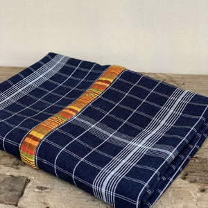 Blue Canvas Plaid Textile