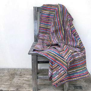 Multicolor Striped Guatemalan textile
