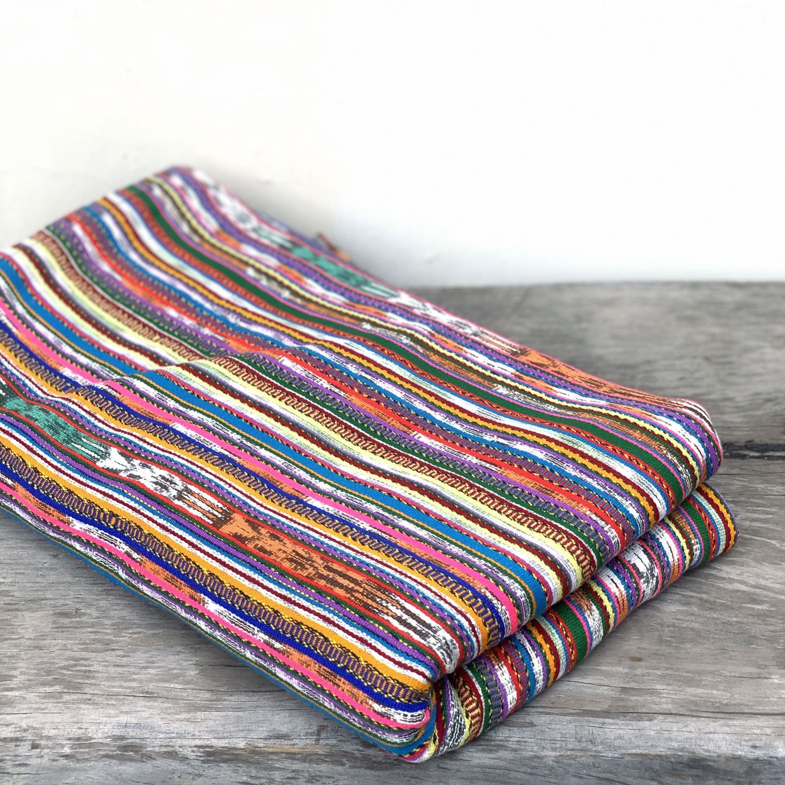 Multicolor Striped Guatemalan textile