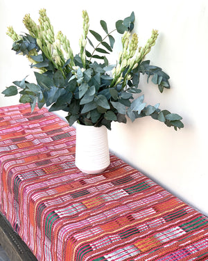 Red Striped vintage corte textile